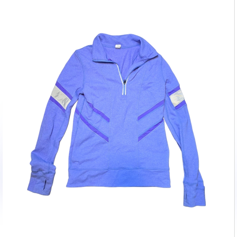 Ivivva by Lululemon Girls 12 Half Zip Pullover Thumbholes, Reflective‎ Training